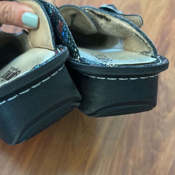 Alegria black blue butterfly leather slip on shoe size 38 - Picture 6 of 7
